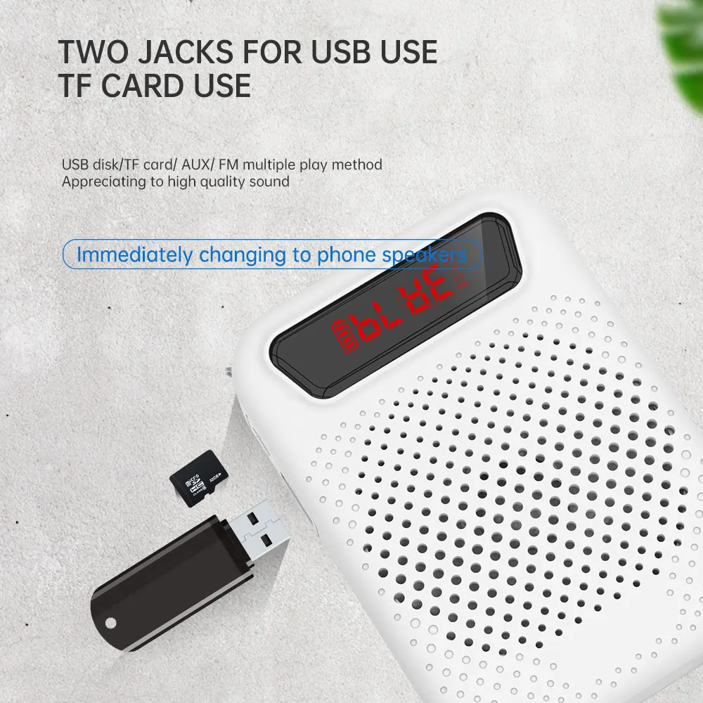 Portable PA System Shidu Voice Amplifier for Teachers With Specific Wireless Microphone