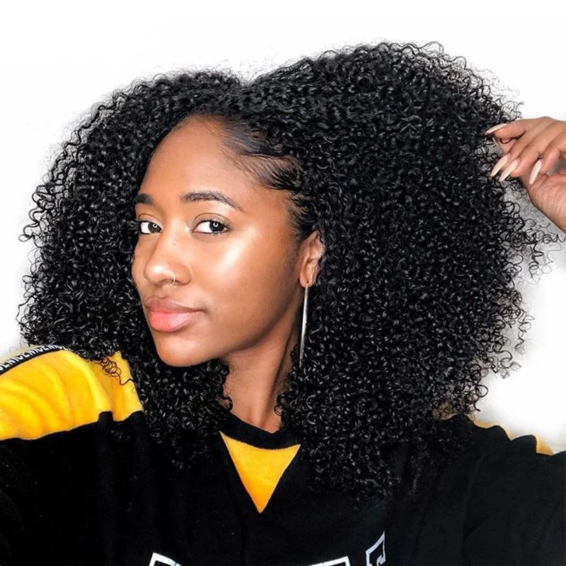 Fast Shipping 100% Human Hair 10A Brazilian Raw Virgin 3A 3B 3C 4A 4B Afro Kinky Curly Clip In Hair Extensions