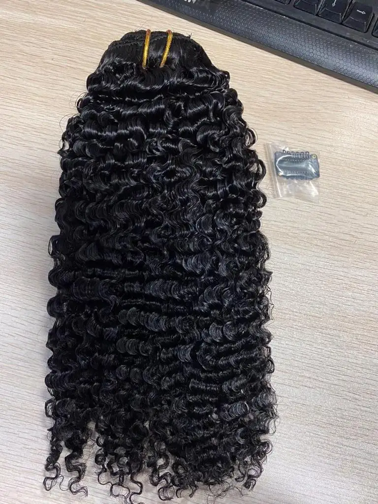 Fast Shipping 100% Human Hair 10A Brazilian Raw Virgin 3A 3B 3C 4A 4B Afro Kinky Curly Clip In Hair Extensions