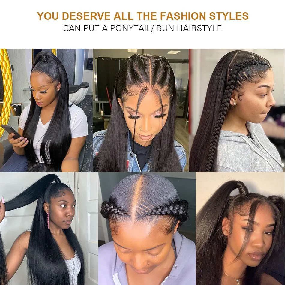 Cheap Bone Straight Human Hair Hd Lace Frontal Wigs 13X6 Hd Human Hair Lace Front Wigs Brazilian Human Hair Wigs For Black Women