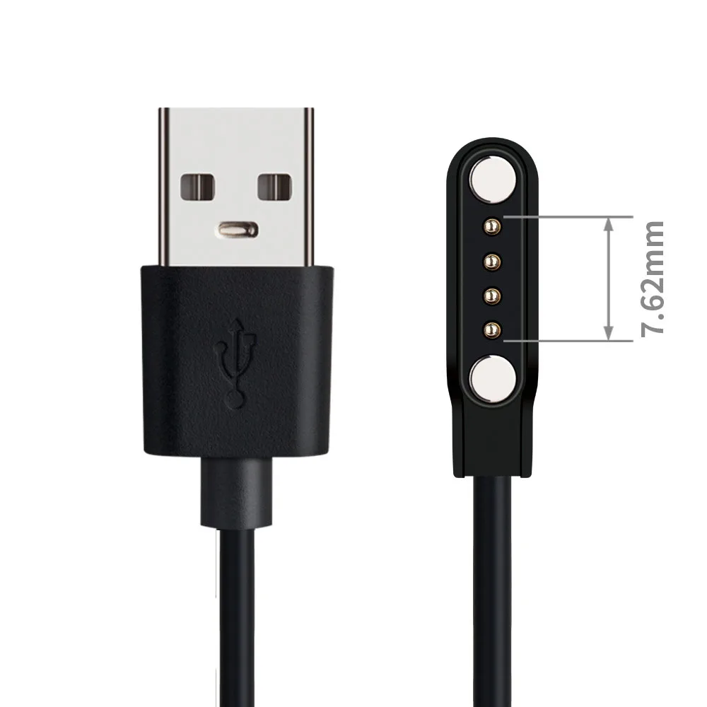 Factory Wholesale Magnetic Charger 4 Pin USB 2.0 Charging Cable Cord for Smart Watch