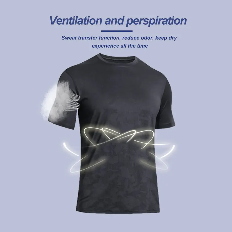 cheap sports t-shirt for men 100% high quality blank milk silk joggers fitness workout training wear customized