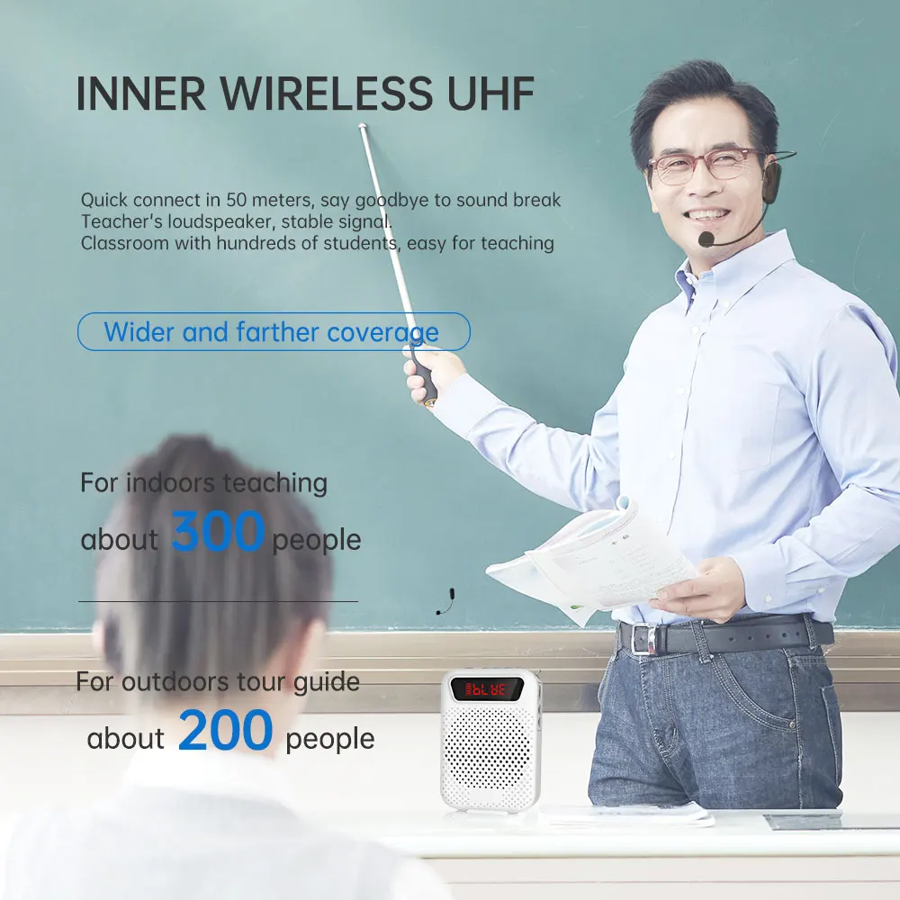 Portable PA System Shidu Voice Amplifier for Teachers With Specific Wireless Microphone