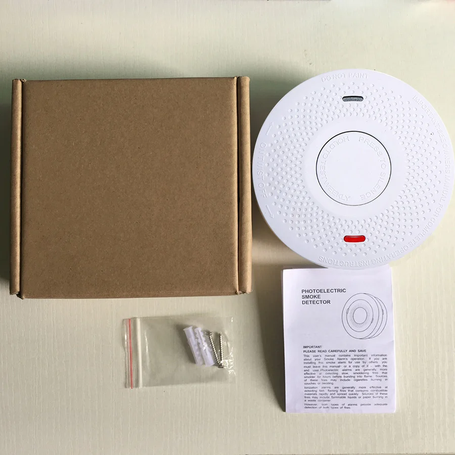 OEM ODM Smart home security alarm system smoke sensing carbon monoxide combined detection smoke alarm 10-year lithium battery