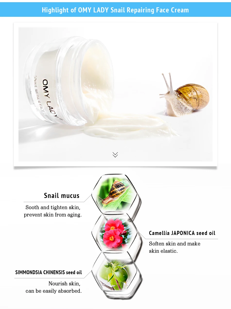 Best Facial Care  OMY LADY Anti-Acne Natural Face Wrinkle Removal Cream Anti Aging Cream Men