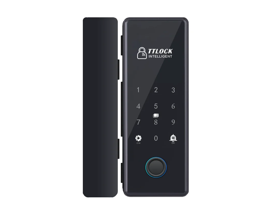 K190 Tuya Security Electronic Smart Biometric Fingerprint Door Lock double side sliding glass electric door lock
