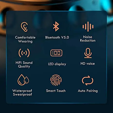 VALDUS F9 Headphones fone de ouvido audifonos auriculares Wireless Earphone Waterproof BT 5.0 F9-5 F9-5C TWS Earbuds