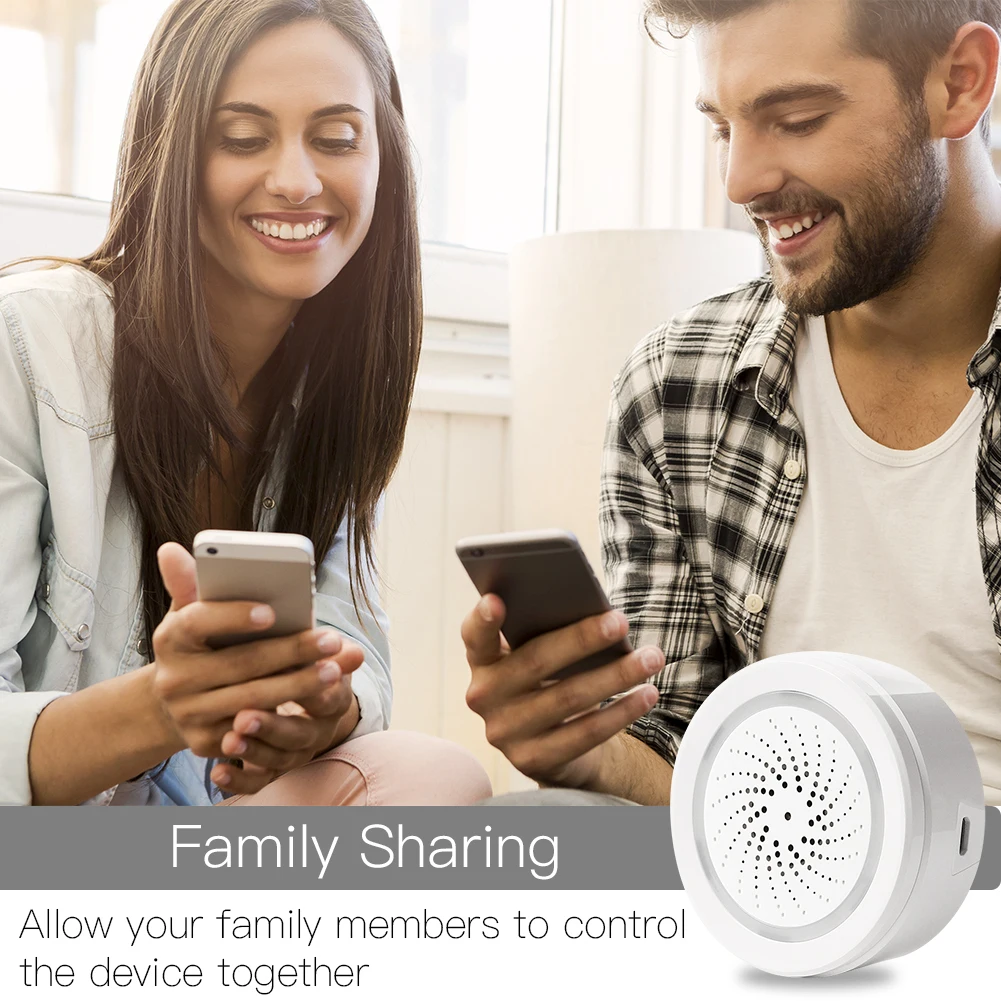 Tuya Smart Sound and Light Siren Alarm Wifi Trigger Alarm Smart Home Security System 100dB Loud Wireless Remote Control Alexa