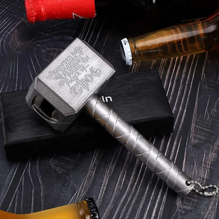Customized blank hot selling thor hammer shaped beer bottle opener with magnet