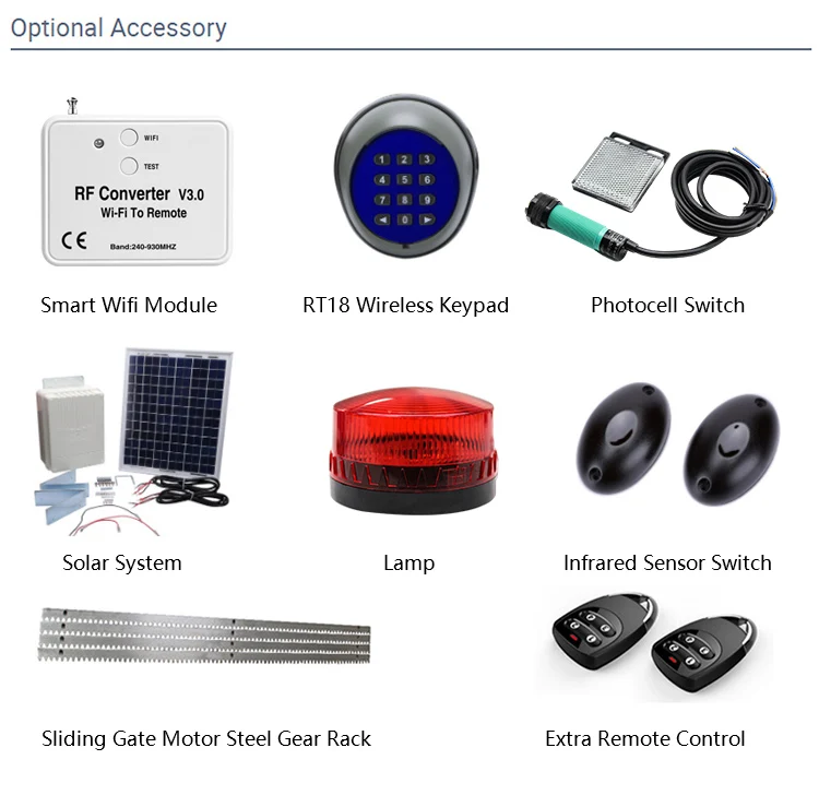 automatic wireless 4g gate opener and closer with remote automatic driveway sliding gate opener parts