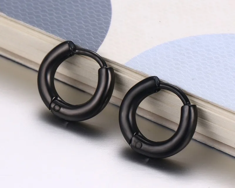 Women Stainless Steel Jewelry PVD Plating Small Hoop Stud Earring