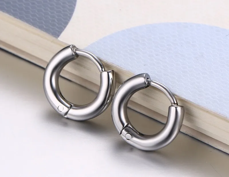 Women Stainless Steel Jewelry PVD Plating Small Hoop Stud Earring