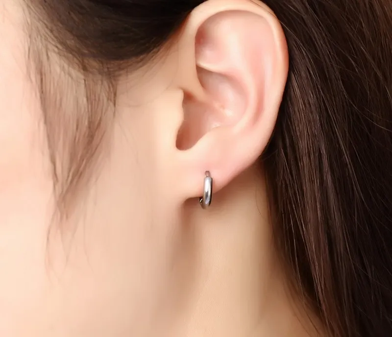 Women Stainless Steel Jewelry PVD Plating Small Hoop Stud Earring