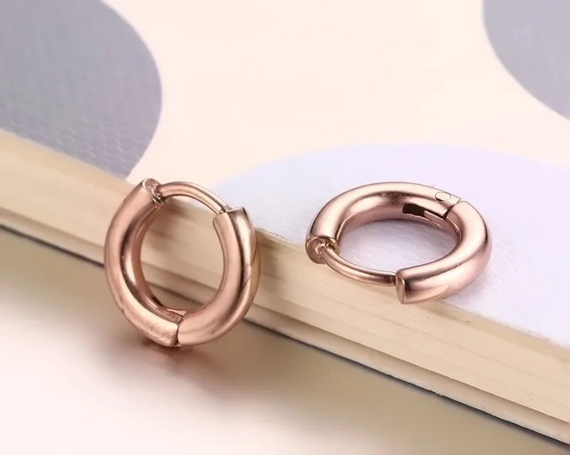 Women Stainless Steel Jewelry PVD Plating Small Hoop Stud Earring