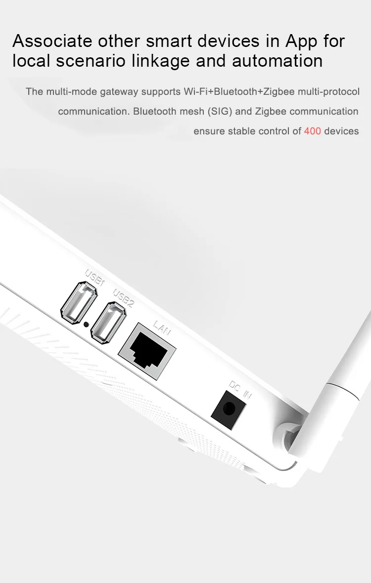 1000sqm Transmission Tuya Home Smart Products Hub Support 400 Devices Smart Life App Control Wired Hub Project Gateway