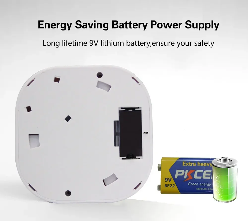 Tuya Smart WiFi Smoke Alarm System 80db Loud Alarm Sound Smart Life APP Control DC Power Security Smoke Alarm Sensor