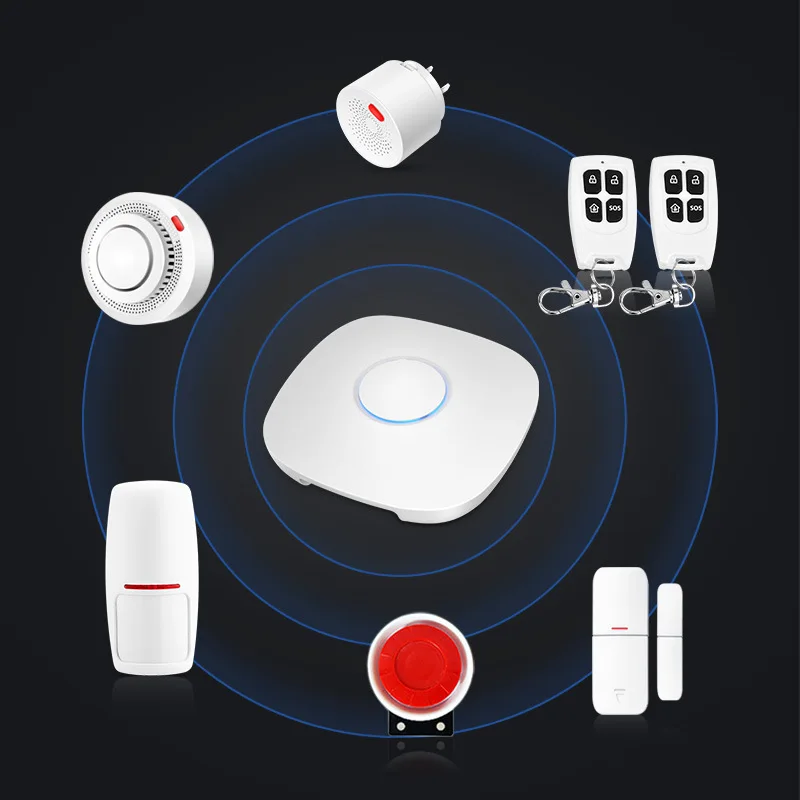 2023 new Home Burglar Tuya wifi Smart Security House Intruder Wireless 4G Cellular Data Security Alarm System