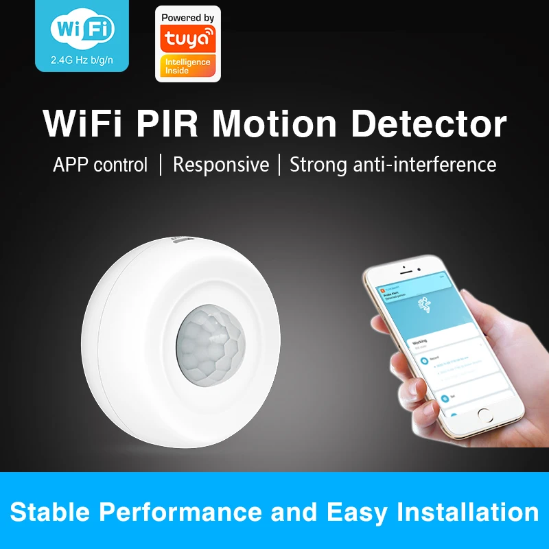 Wifi Ceiling Infrared Detector Human Body Motion Sensor Alarm Security Burglar Alarm System APP WiFi PIR Movement Sensor