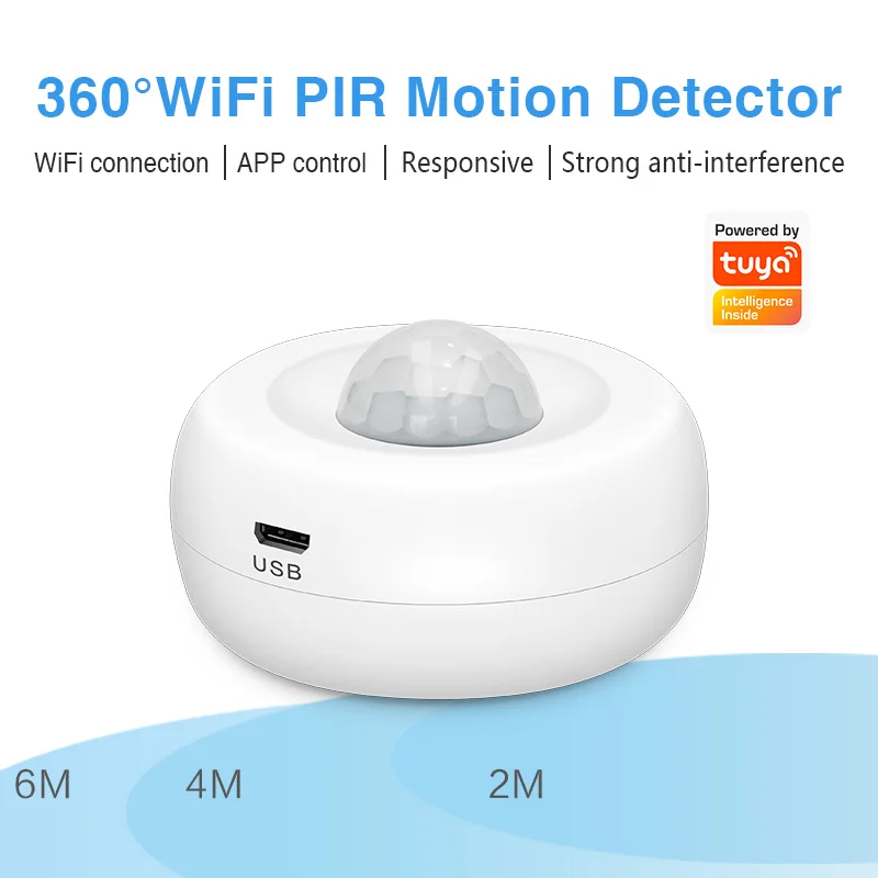 Wifi Ceiling Infrared Detector Human Body Motion Sensor Alarm Security Burglar Alarm System APP WiFi PIR Movement Sensor
