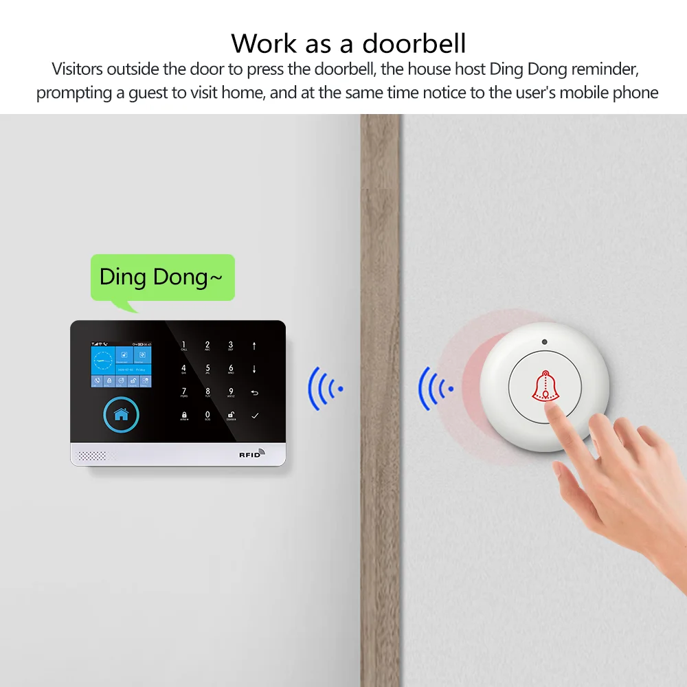 Wifi Tuya Smart Security System Panel Support Alexa RF 433mhz Solar Alarm Home Gsm Alarm System Wireless
