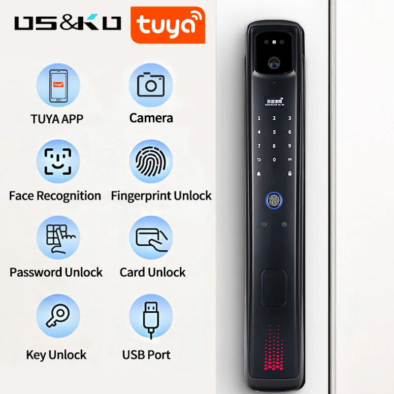 security door lock system anti theft mortise  biometric fingerprint  convenient digital door keypad wireless  intelligent  lock