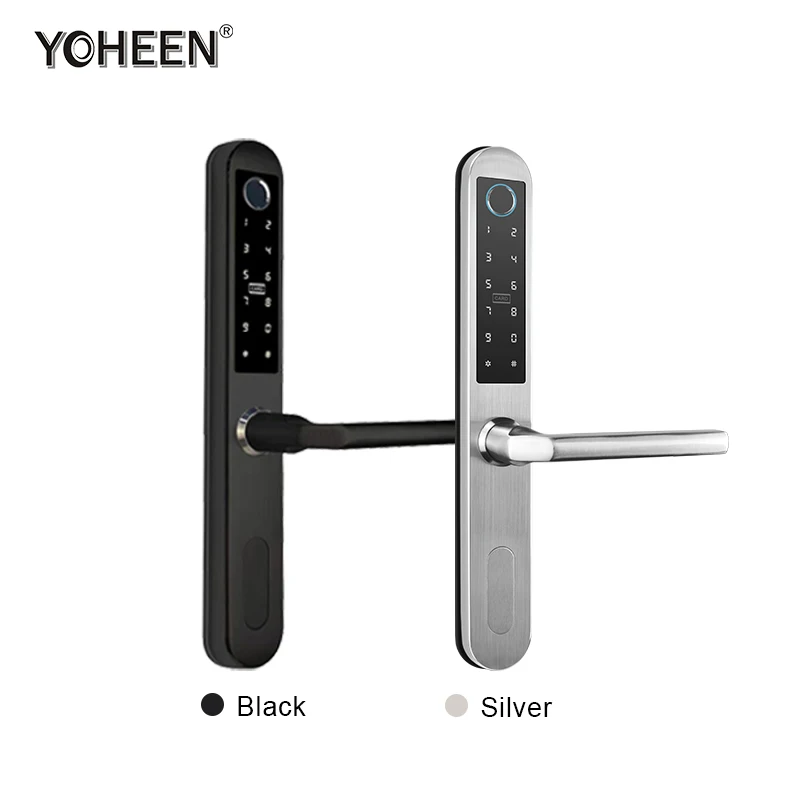 Door Lock High Security Ttlock APP BLE Wifi Control Electronic Smart Fingerprint Keyless Sliding Aluminum Stainless Steel Cloud