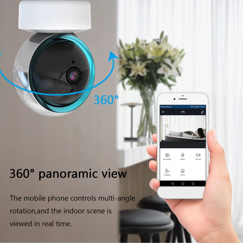2MP Tuya Ceiling Service Camera Cctv System Security Night Vision Two Way Audio Cctv Hd Camera 1080p Full System